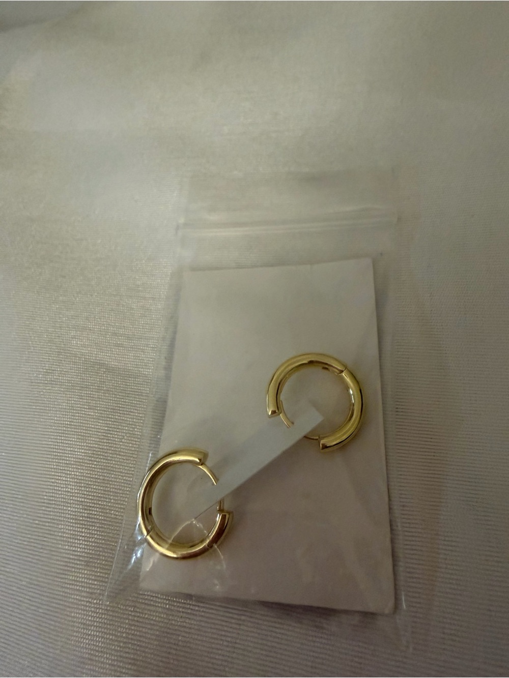 Gold Hoop Huggie Earrings - 14k Gold filled